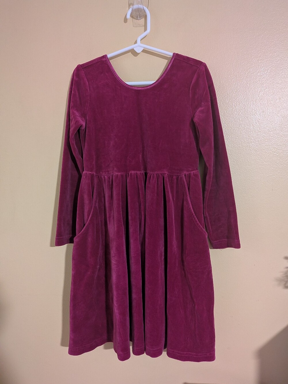 Hanna Andersson Velour Skater Dress 6-7